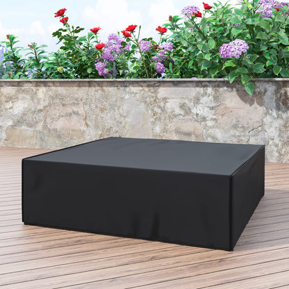 Outsunny Large Patio Garden Furniture Set Cover 600D Oxford Square Waterproof, 230 x 230 x 70 cm, Black 