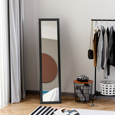 HOMCOM Full Length Mirror for Bedroom, Free Standing Dressing Mirror, Wall Mirror for Living Room, 37 x 154 cm, Black 