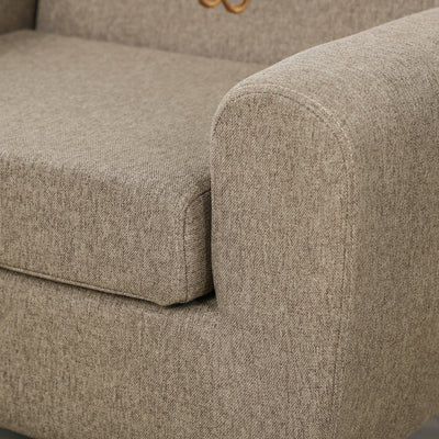 HOMCOM Kids Sofa Toddler Chair Children Armchair for Preschool Bedroom Playroom with Ear Modeling Wood Brown 