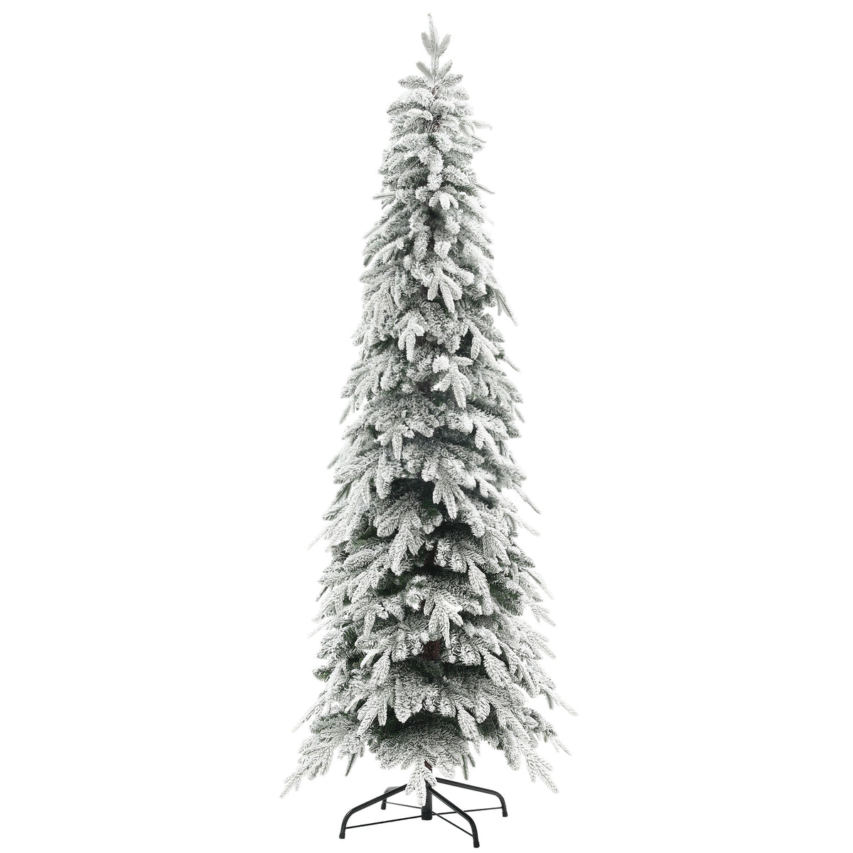 HOMCOM 7ft Snow-Covered Unlit Artificial Christmas Tree 