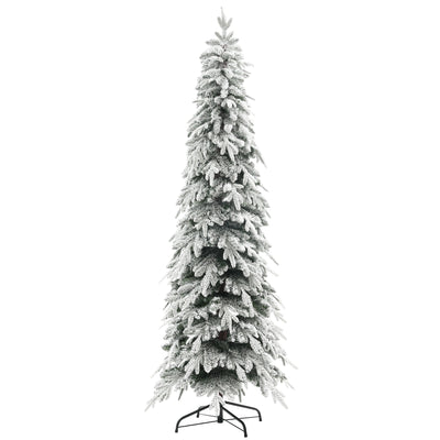 HOMCOM 7ft Snow-Covered Unlit Artificial Christmas Tree 