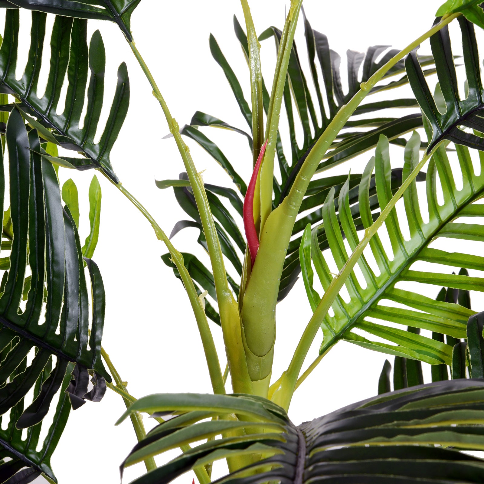Outsunny Artificial Tree, 150cm Tropical Palm Tree, Fake Plants in Pots, Faux Green Plant for Indoor Outdoor Home Office Living Room Decoration 
