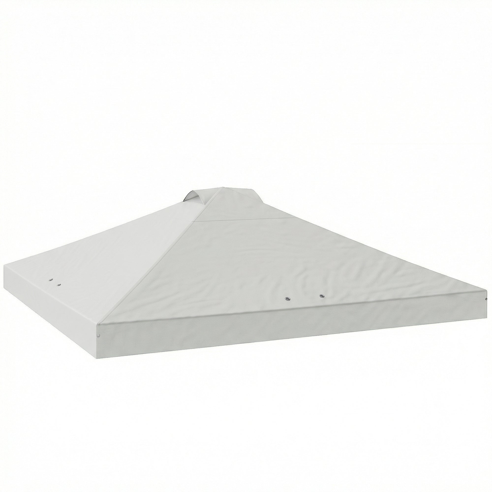 Outsunny Gazebo Roof Replacement UV50+ Waterproof Pop Up Canopy Cover with 8 Drainage Holes 3 x 3 m White 