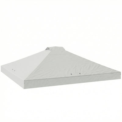 Outsunny Gazebo Roof Replacement UV50+ Waterproof Pop Up Canopy Cover with 8 Drainage Holes 3 x 3 m White 