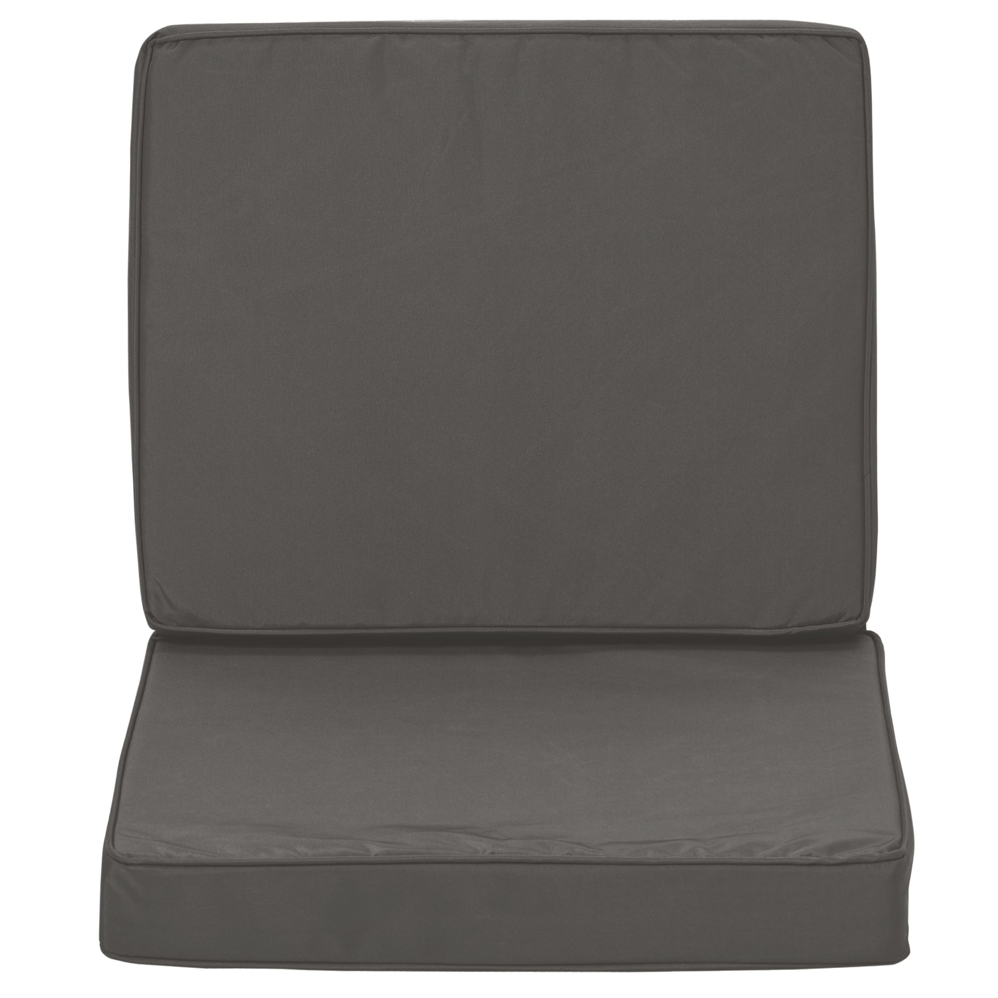 Outsunny Set of 2 Garden Seat and Back Cushion Set, Replacement Cushions for Outdoor Furniture with Seat Cushion and Back Cushion, Dark Grey 