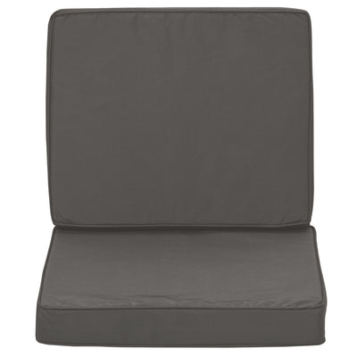 Outsunny Set of 2 Garden Seat and Back Cushion Set, Replacement Cushions for Outdoor Furniture with Seat Cushion and Back Cushion, Dark Grey 