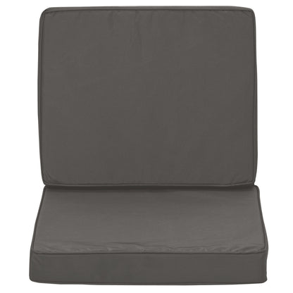 Outsunny Set of 2 Garden Seat and Back Cushion Set, Replacement Cushions for Outdoor Furniture with Seat Cushion and Back Cushion, Dark Grey 