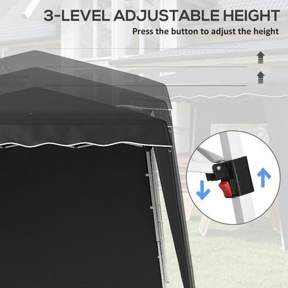 Outsunny 2.4 x 2.4m UV50+ Pop Up Gazebo - Black 