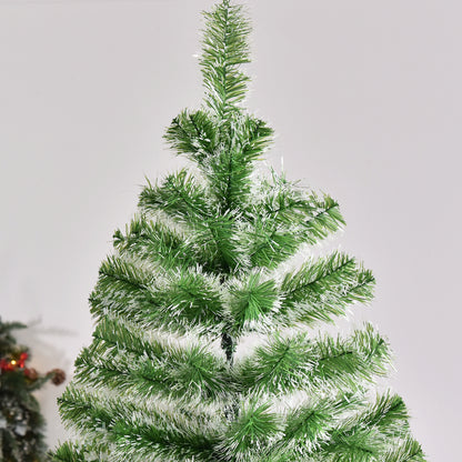 HOMCOM 7FT Indoor Christmas Tree Artificial Decoration Xmas Gift with Metal Stand Branch Tips 