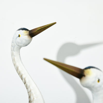 Outsunny Crane Garden Ornaments, 2 PCS Garden Statue Set, Steel Garden Gifts for Patio Pond Landscape Decoration, Multi-Colour 