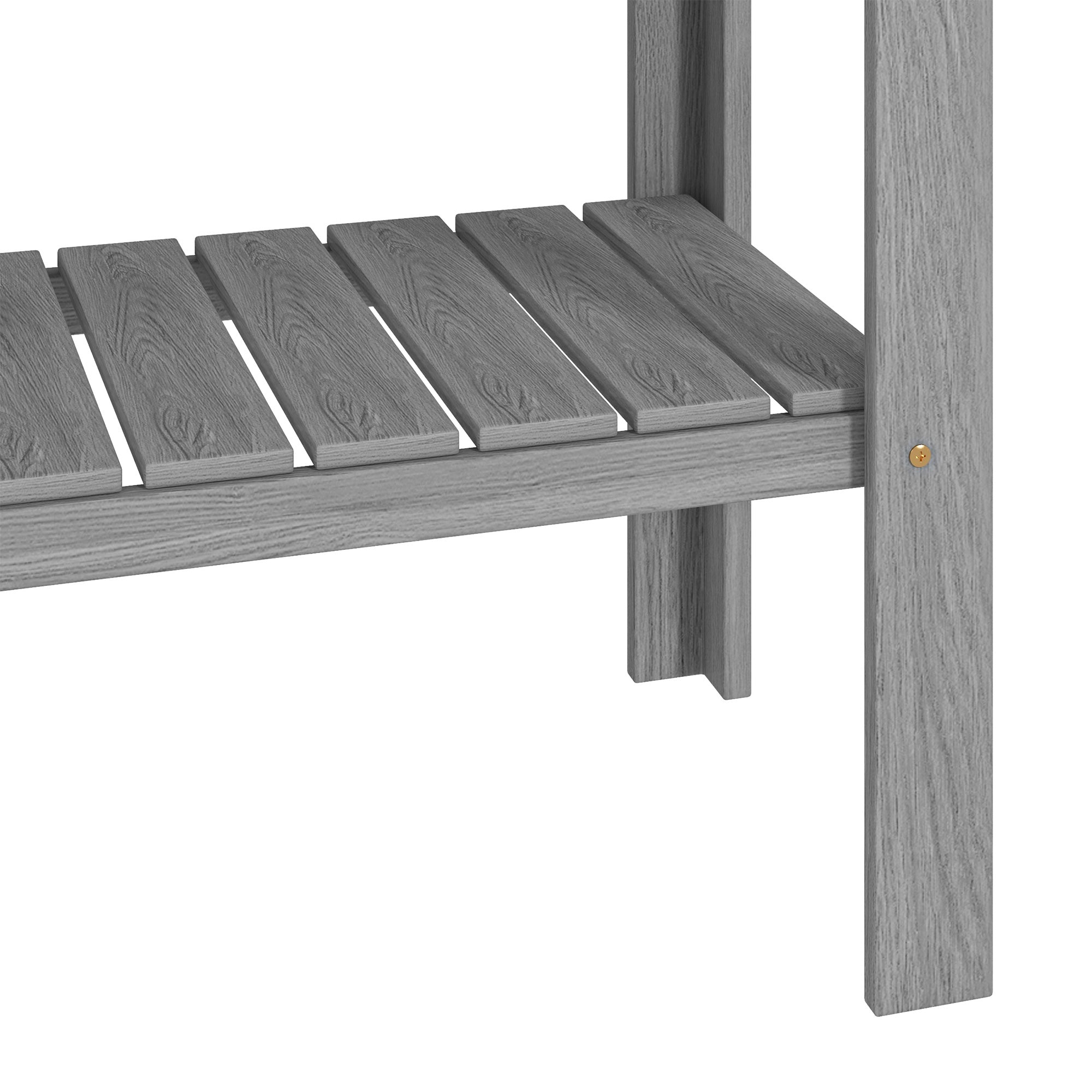 Outsunny Wooden Raised Garden Bed, Elevated Planter Box with Storage Shelf and Drainage Holes, Raised Planter with Legs, Grey 