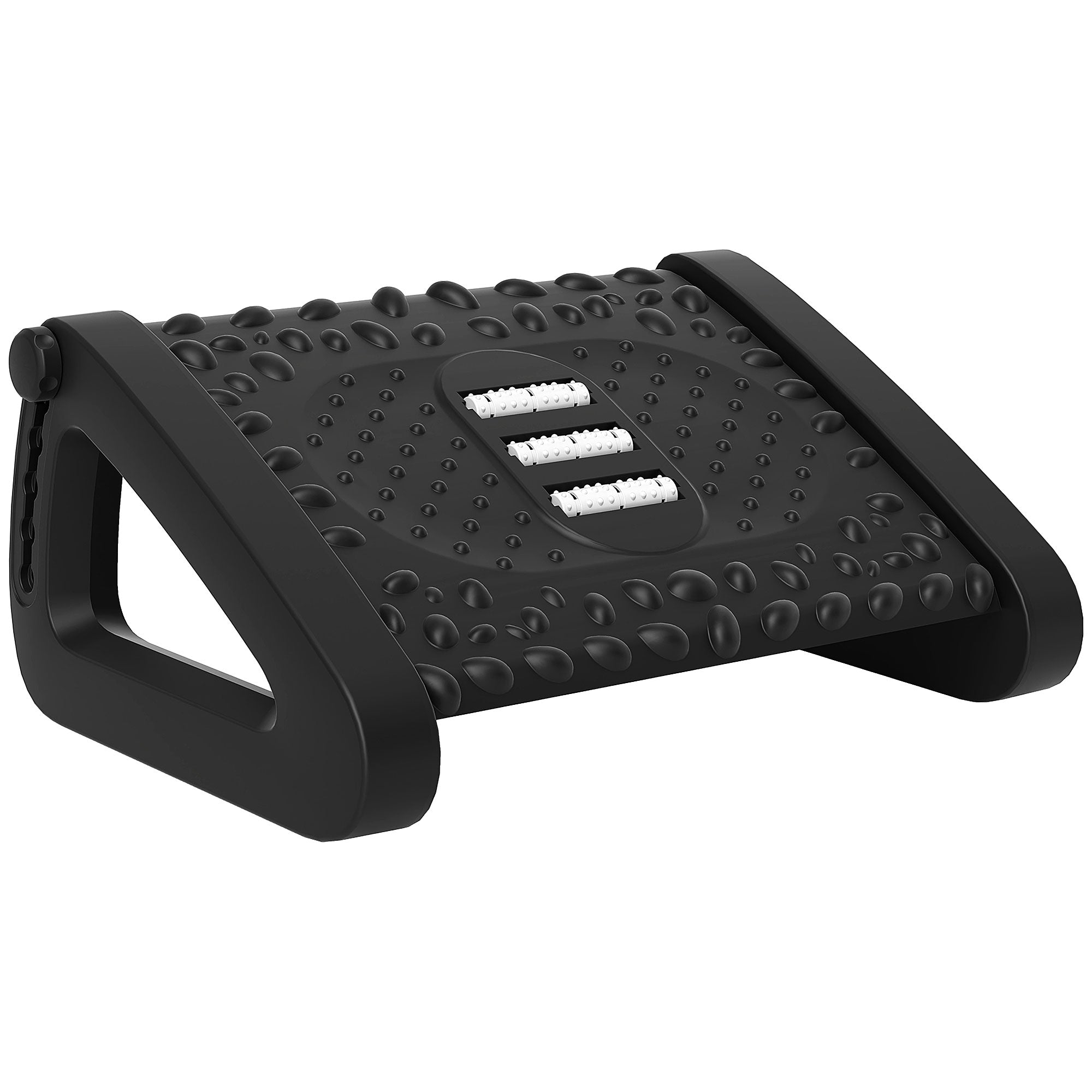 HOMCOM 10\'c2\'b0-45\'c2\'b0 Six-Angle Massage Footrest - Black