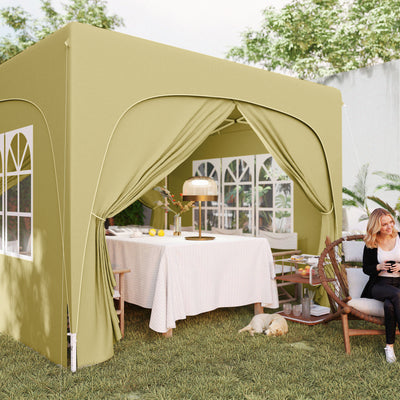 Outsunny 3 x 3m Pop-Up Gazebo Shelter, with Accessories - Sand 