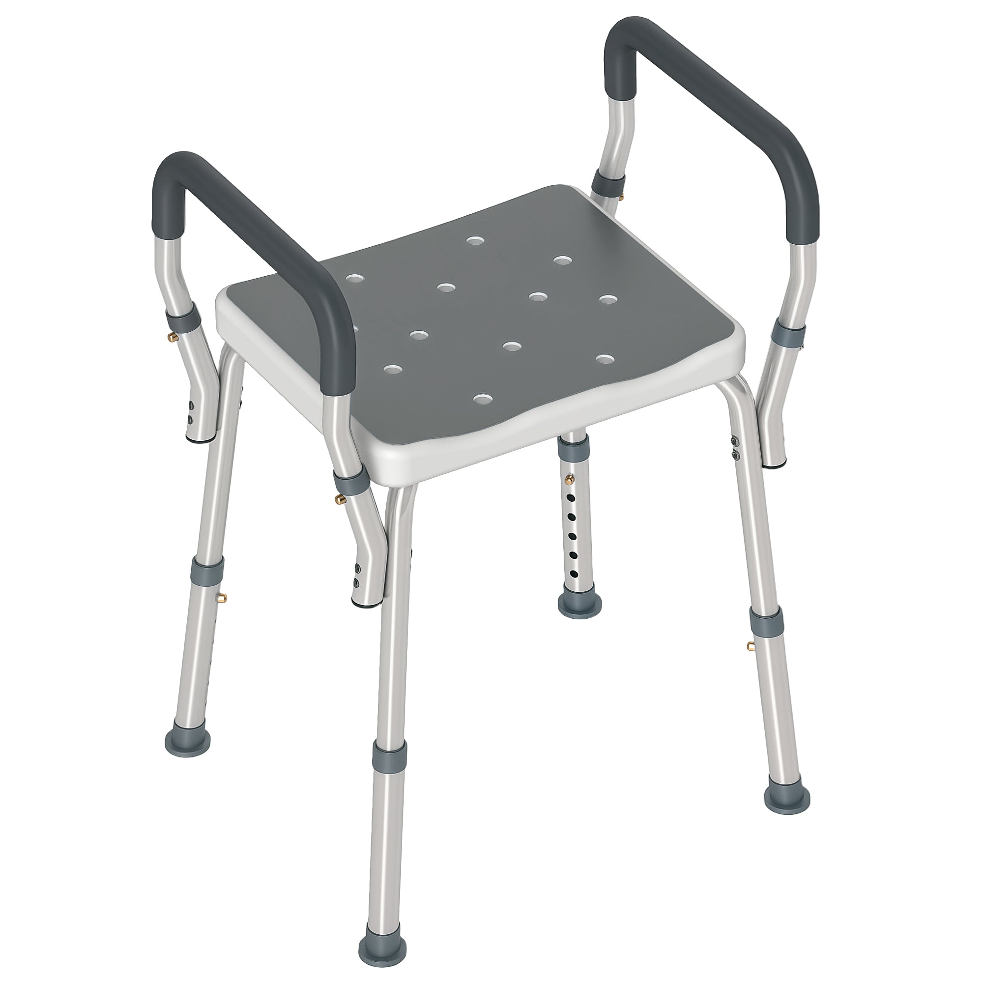 HOMCOM 57-69cm Aluminium Frame Bath Seat 