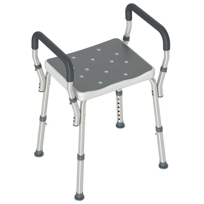 HOMCOM 57-69cm Aluminium Frame Bath Seat 