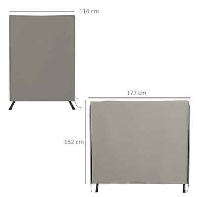 Outsunny 152 x 177cm Three-Seater Swing Chair Protective Cover Light Grey 