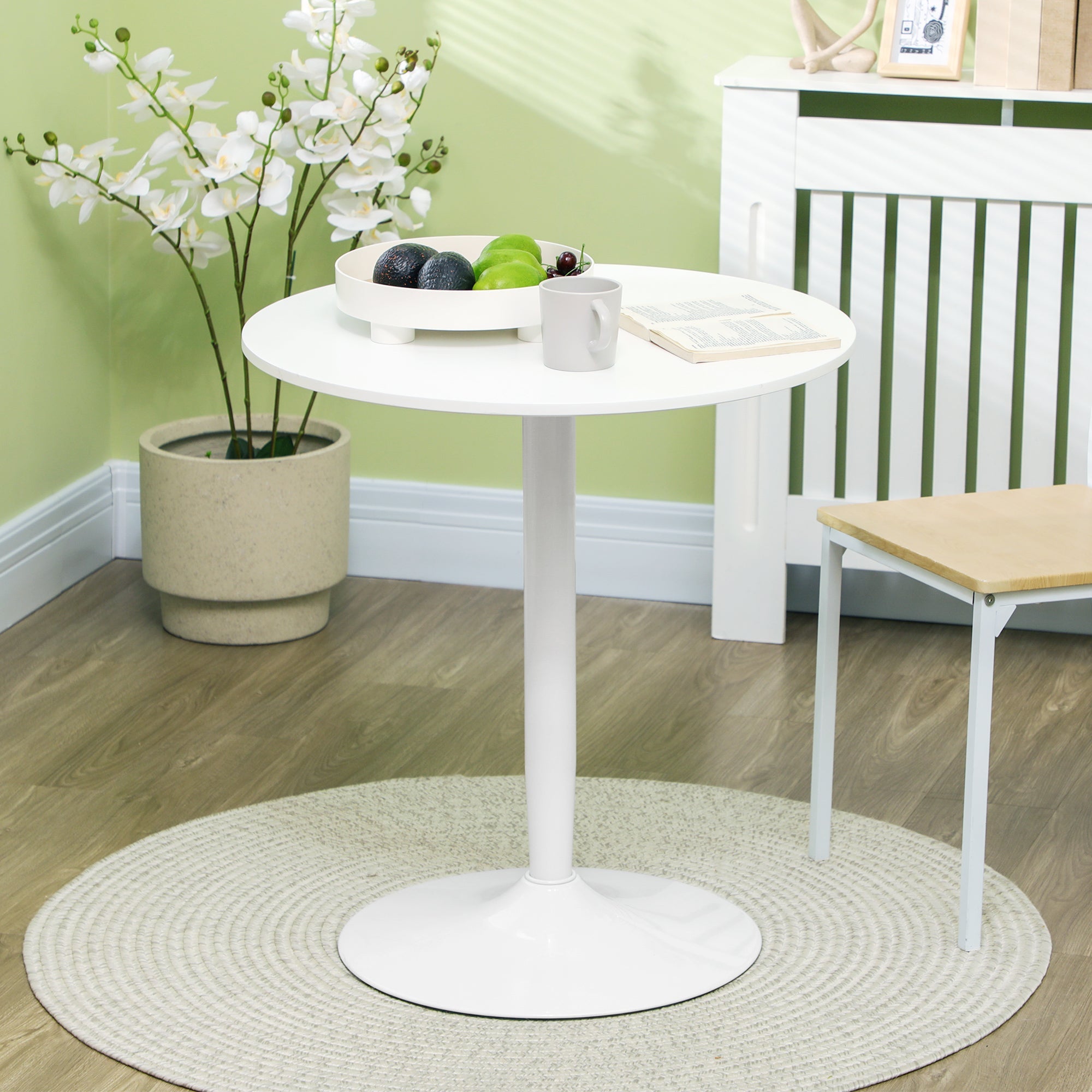 HOMCOM 75H x \'ce\'a670cm Two-Person Minimalistic Dining Table - White 