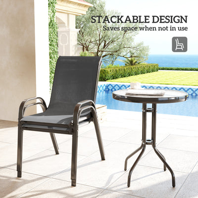 Outsunny Three-Piece Outdoor Garden Set - Grey 