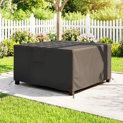 Outsunny Garden Furniture Cover, Waterproof Patio Furniture Cover with Air Vent, 420D Oxford Fabric, 125 x 125 x 74 cm, Black 