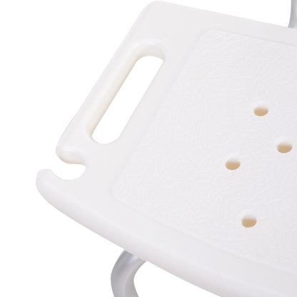 HOMCOM Bath Chair Shower Stool Safety Seat Bathroom Adjustable Positions Elderly Aids 