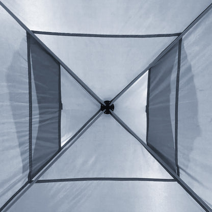 Outsunny 3x3(M) Pop Up Gazebo with 1 Side and Roller Bag, Height Adjustable Party Tent Event Shelter for Garden, Patio, Blue 