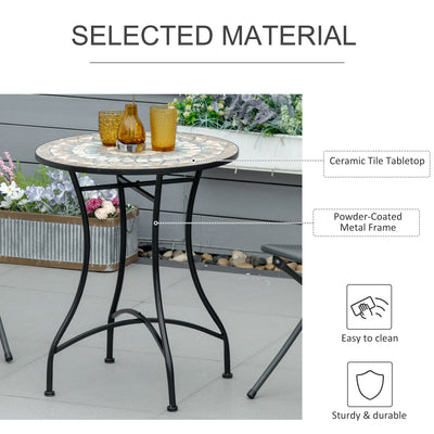 Outsunny \'ce\'a660cm Mosaic Outdoor Patio Table - Green 