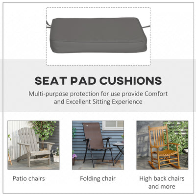 Outsunny Set of 6 Pcs Chair Cushion, 42Lx42Wx5T cm-Grey 