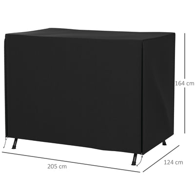 Outsunny 205 x 124cm Three-Seater Swing Chair Protective Cover Black 