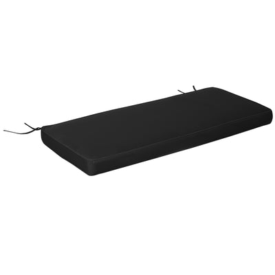 Outsunny Garden Bench Cushion 2 Seater Loveseat Seat Pad for Patio Swing Furniture for Indoor & Outdoor Use, 120 x 50 x 8 cm, Black 