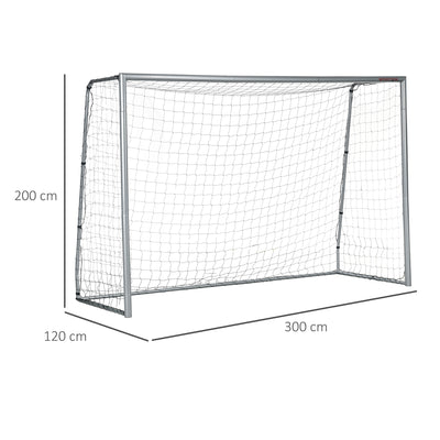 SPORTNOW 10ft x 6.5ft Football Goal, Football Net for Garden with Ground Stakes, Quick and Simple Set Up 