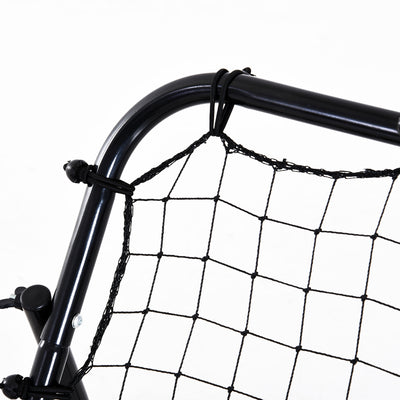 HOMCOM Adjustable Rebounder Net Kickback Target Goal for Teens Adults Training, Black 