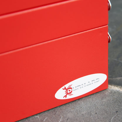 DURHAND Metal Tool Box 3 Tier 5 Tray Professional Portable Storage Cabinet Workshop Cantilever Toolbox with Carry Handle, 56cmx20cmx34cm, Red 