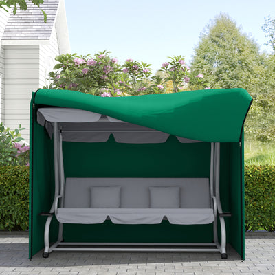 Outsunny 220 x 125cm Three-Seater Swing Chair Protective Cover - Green 