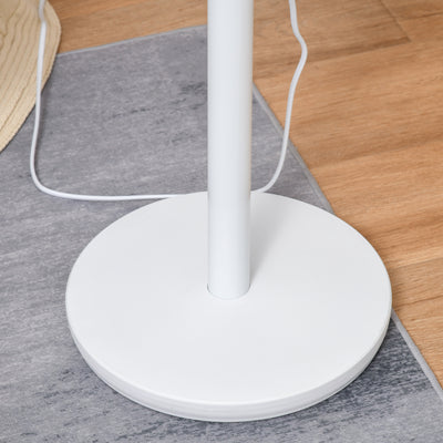 HOMCOM 9'' Air Circulator Fan 3 Speed, 70° Oscillation 90° Vertical Tilt, Carry Handle, Pedestal Fan, Pedestal Fan for Living Room, Bedroom, Office, White and Black 