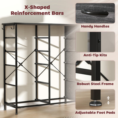 HOMCOM Chest of Ten Fabric Drawers - Black