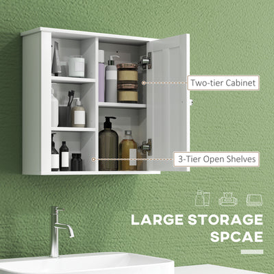 HOMCOM Clean and Simple Bathroom Storage Cabinet - White 