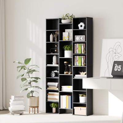HOMCOM 21-Compartment Bookshelf - Black 
