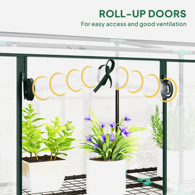 Outsunny 46 x 215cm Nine-Shelf Greenhouse 