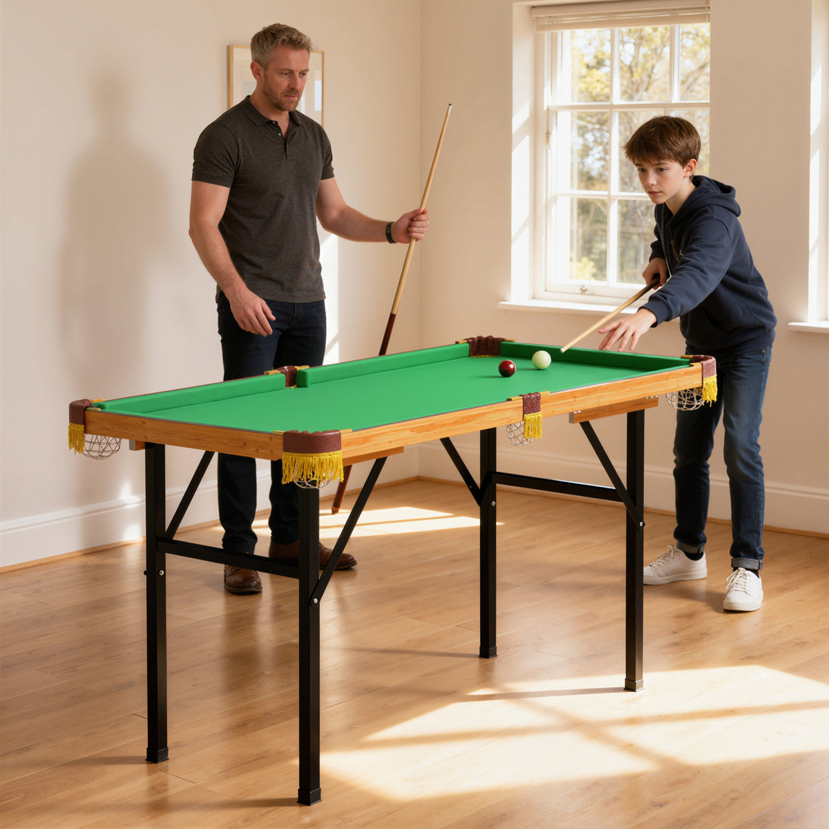 SPORTNOW 4FT Mini Folding Pool Billiards Table