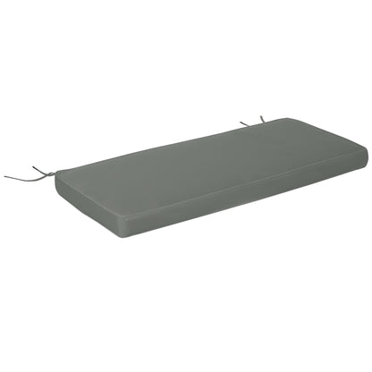 Outsunny Garden Bench Cushion 2 Seater Loveseat Seat Pad for Patio Swing Furniture for Indoor & Outdoor Use, 120 x 50 x 8 cm, Grey 