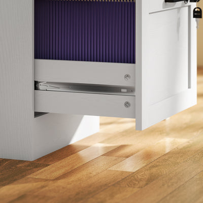 HOMCOM 2-Drawer Filing Cabinet with Lock - White 