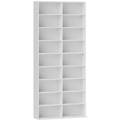 HOMCOM 640 CD Storage Tower - White 