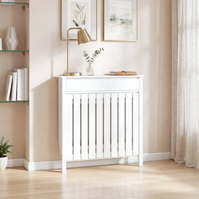 HOMCOM 93 x 88.5cm Rustic-Look Radiator Cover - White