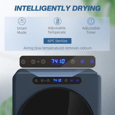 HOMCOM 5kg Compact 40-60℃  Tumble Dryer Blue 