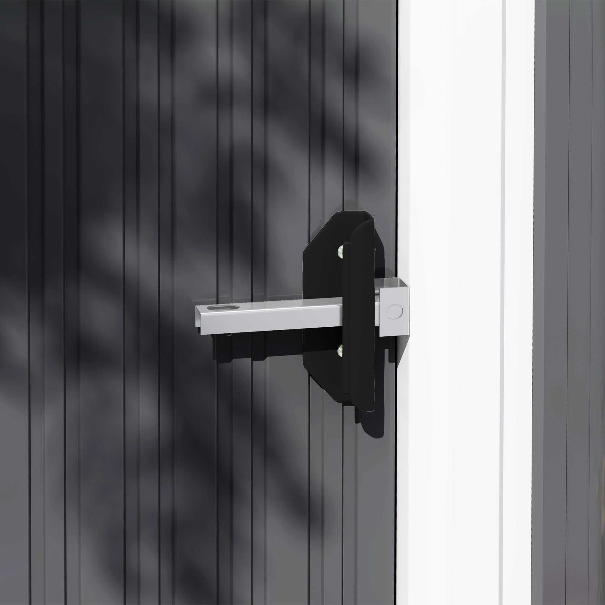 Outsunny 5 x 3ft Garden Storage Shed with Sliding Door and Sloped Roof Outdoor Equipment Tool, Light Grey 