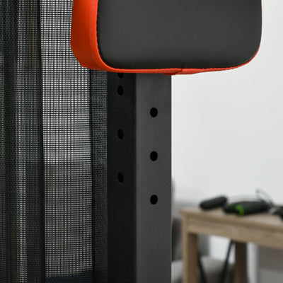 SPORTNOW Multi Gym Workout Station, Weight Machine with 65kg Weight Stack, Sit Up Bench, Push Up Stand, Dip Station 
