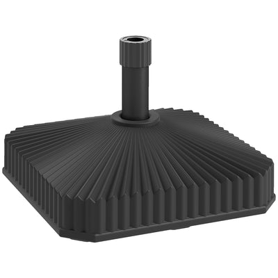 Outsunny Patio Umbrella Stand, Heavy Duty Outdoor Parasol Base, Sand/Water Filled, Black 