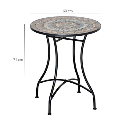 Outsunny \'ce\'a660cm Mosaic Outdoor Patio Table - Green 