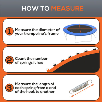 SPORTNOW Replacement Trampoline Mat with Spring Pull Tool, 72 V-Hooks, for 12ft Trampoline using 14cm Springs, Orange 