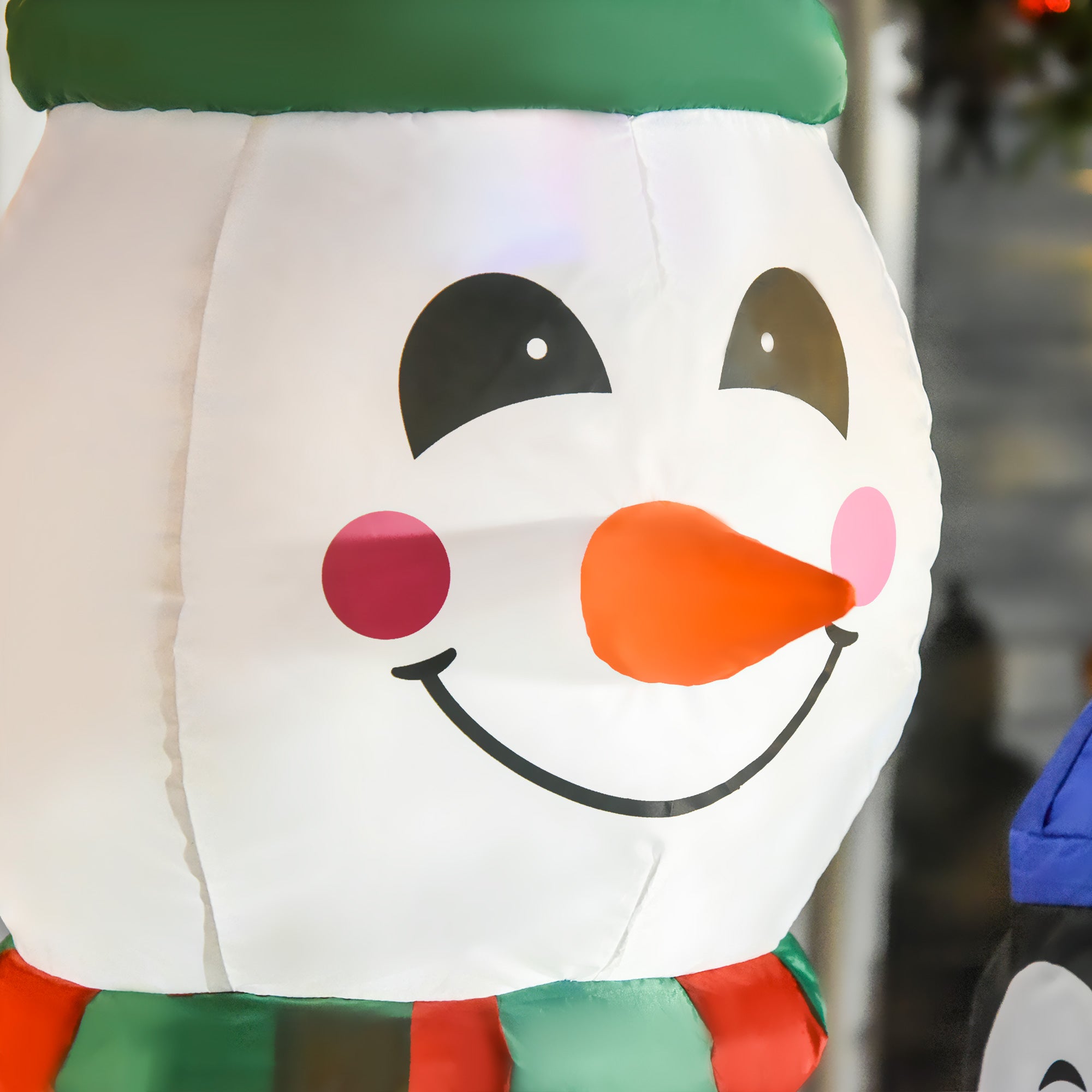 HOMCOM 6ft Inflatable Christmas Snowman with Three Penguins LED Xmas Décor Holiday Outdoor Yard Decoration 